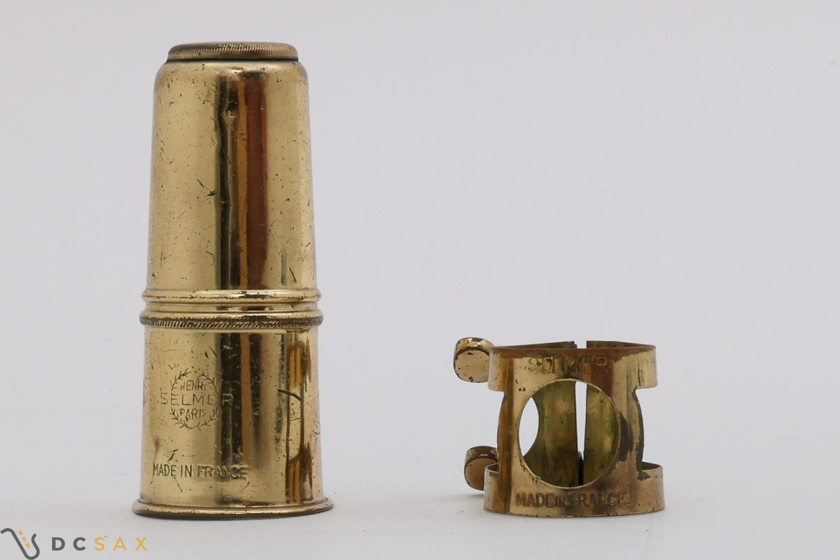 Selmer Two Screw Alto Saxophone Ligature and Cap Set for Hard Rubber Mouthpieces