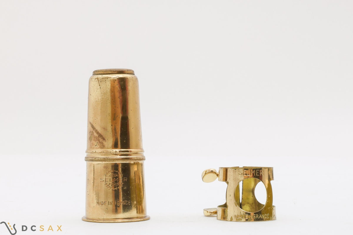 Selmer Two Screw Alto Saxophone Ligature and Cap Set for Hard Rubber Mouthpieces