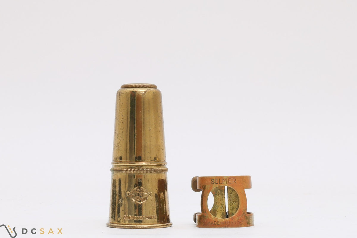 Vintage 1950's Selmer Alto Saxophone Ligature and Cap Set From Mark VI
