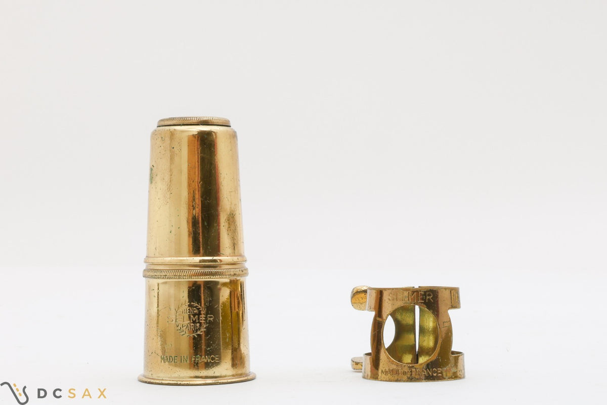 Selmer Two Screw Alto Saxophone Ligature and Cap Set for Hard Rubber Mouthpieces