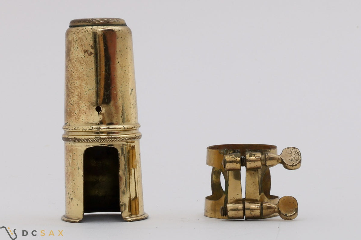 Selmer Two Screw Alto Saxophone Ligature and Cap Set for Hard Rubber Mouthpieces