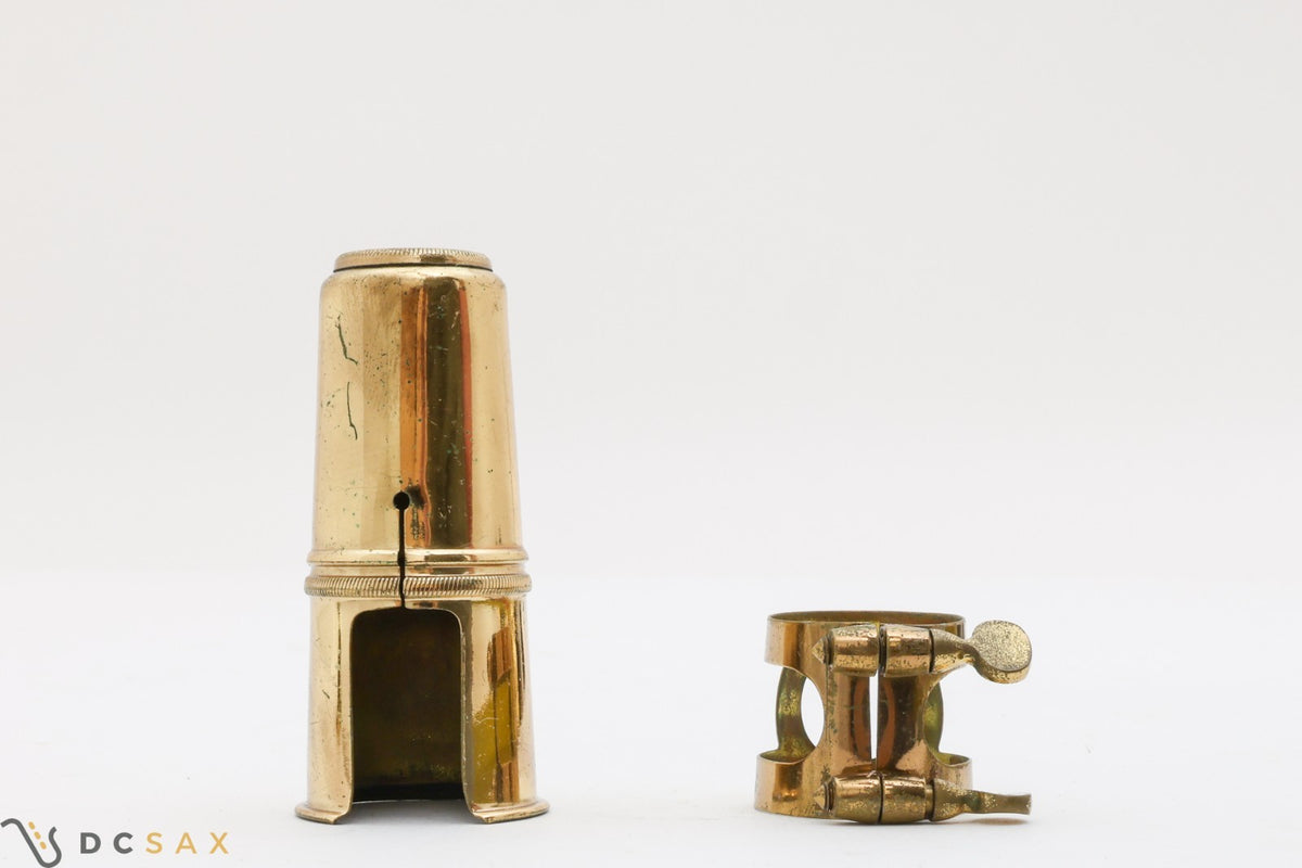 Selmer Two Screw Alto Saxophone Ligature and Cap Set for Hard Rubber Mouthpieces