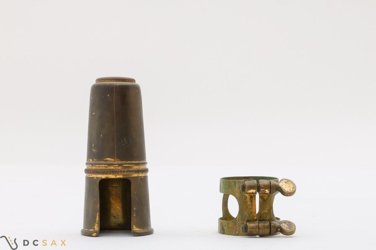 Vintage Selmer Two Screw Alto Saxophone Ligature and Cap Set From Mark VI