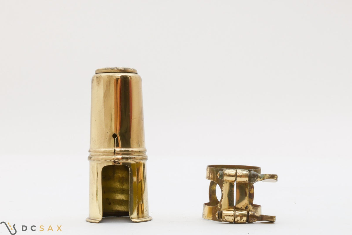 Selmer Two Screw Alto Saxophone Ligature and Cap Set for Hard Rubber Mouthpieces