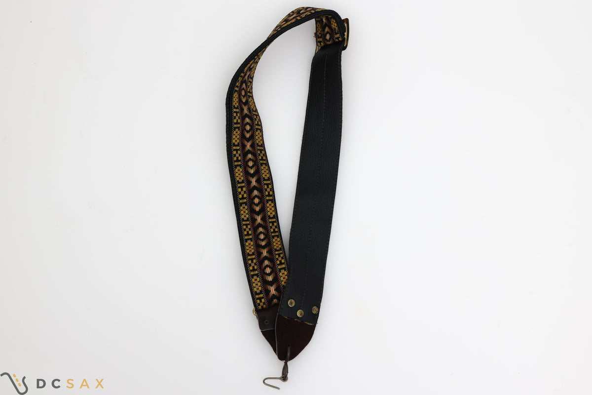 Vintage 1970s Woven Saxophone Neck Strap, Also Works As Guitar Strap