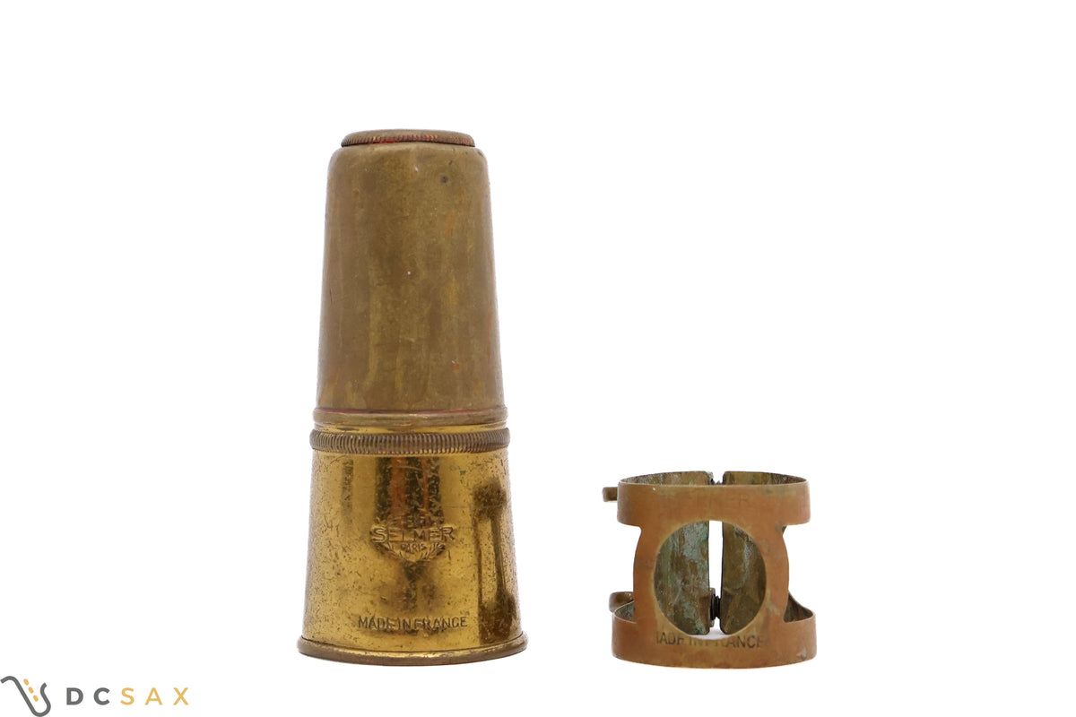 1950's Selmer Tenor Saxophone Ligature and Cap Set From Mark VI