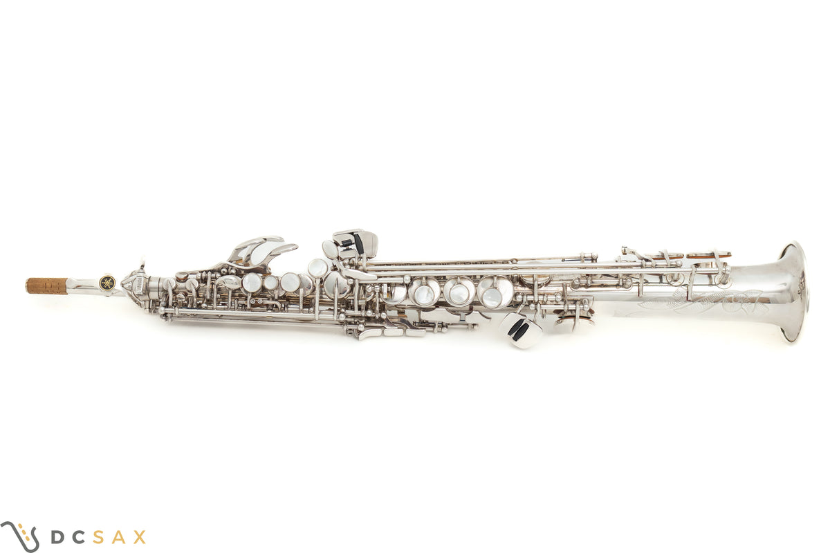 Yamaha Custom YSS-875S Soprano Saxophone, Near Mint, Just Serviced, Silver Plated