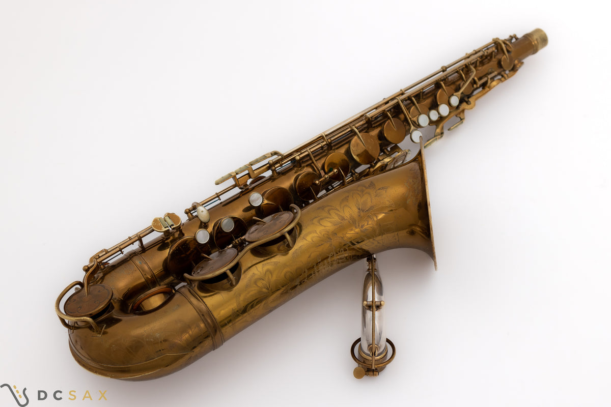 1939 King Zephyr Special Tenor Saxophone, Video, Original Lacquer, Full Pearls, Sterling Neck