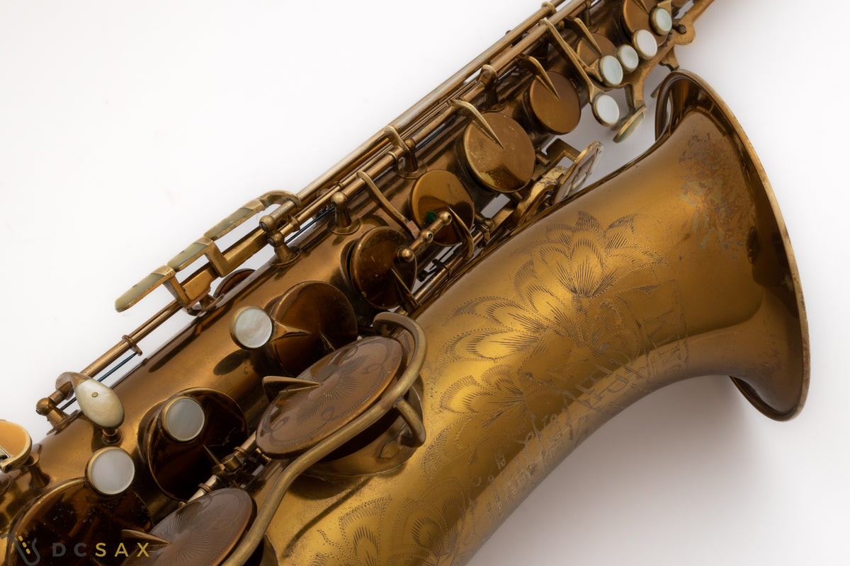 1939 King Zephyr Special Tenor Saxophone, Video, Original Lacquer, Full Pearls, Sterling Neck