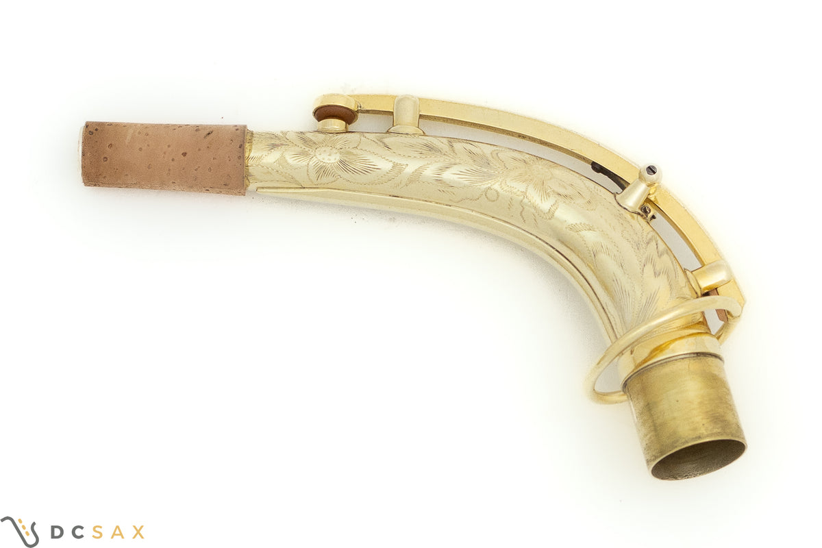 希少 1929年製 King Voll-True "King De Luxe" アルトサックス、金メッキ、フルパール、精巧な彫刻、動画あり