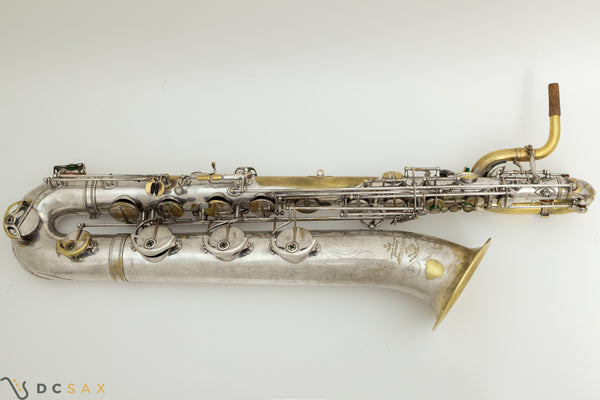 85,xxx Low A Selmer Mark VI Baritone Saxophone, Original Silver Plated
