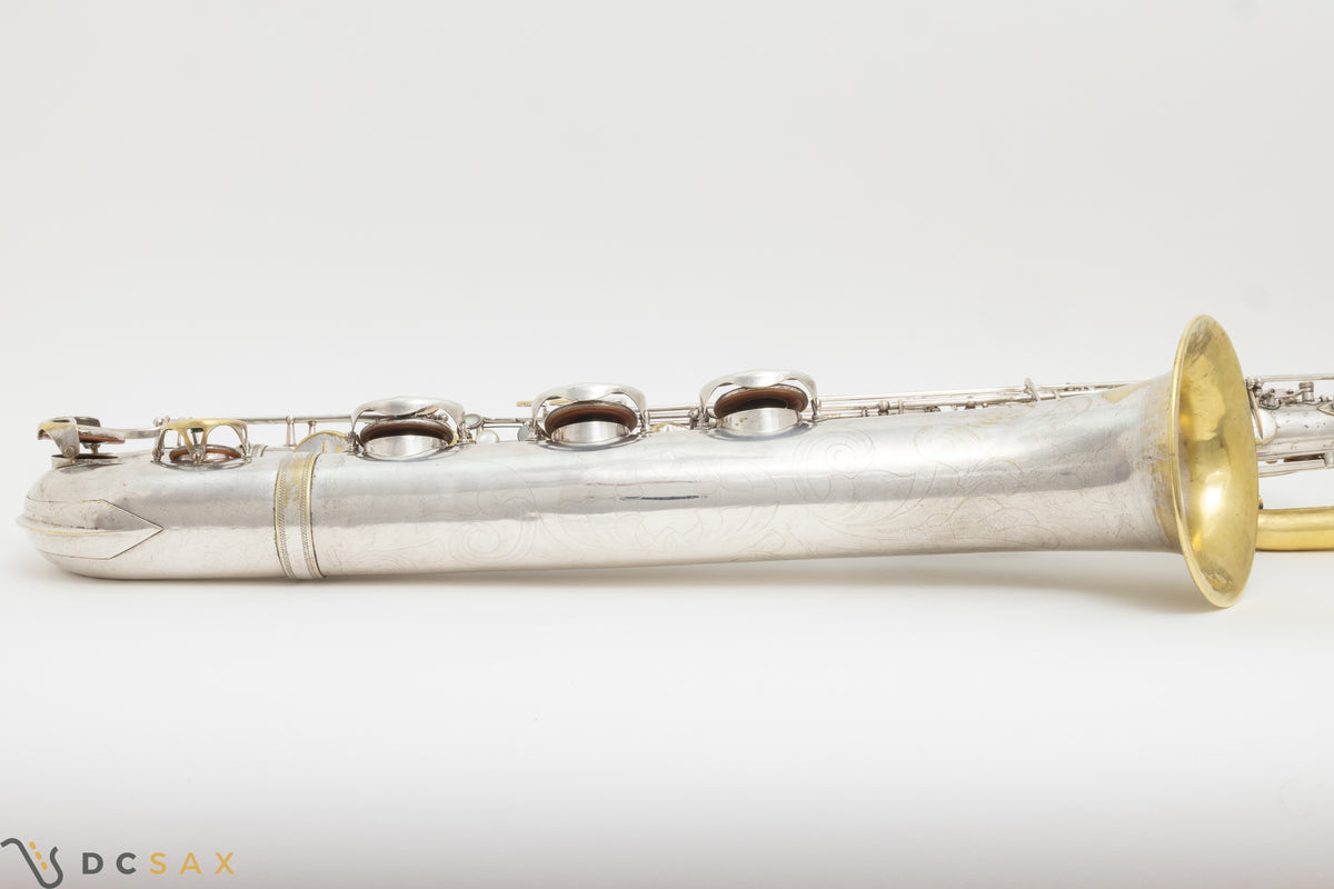 85,xxx Low A Selmer Mark VI Baritone Saxophone, Original Silver Plated