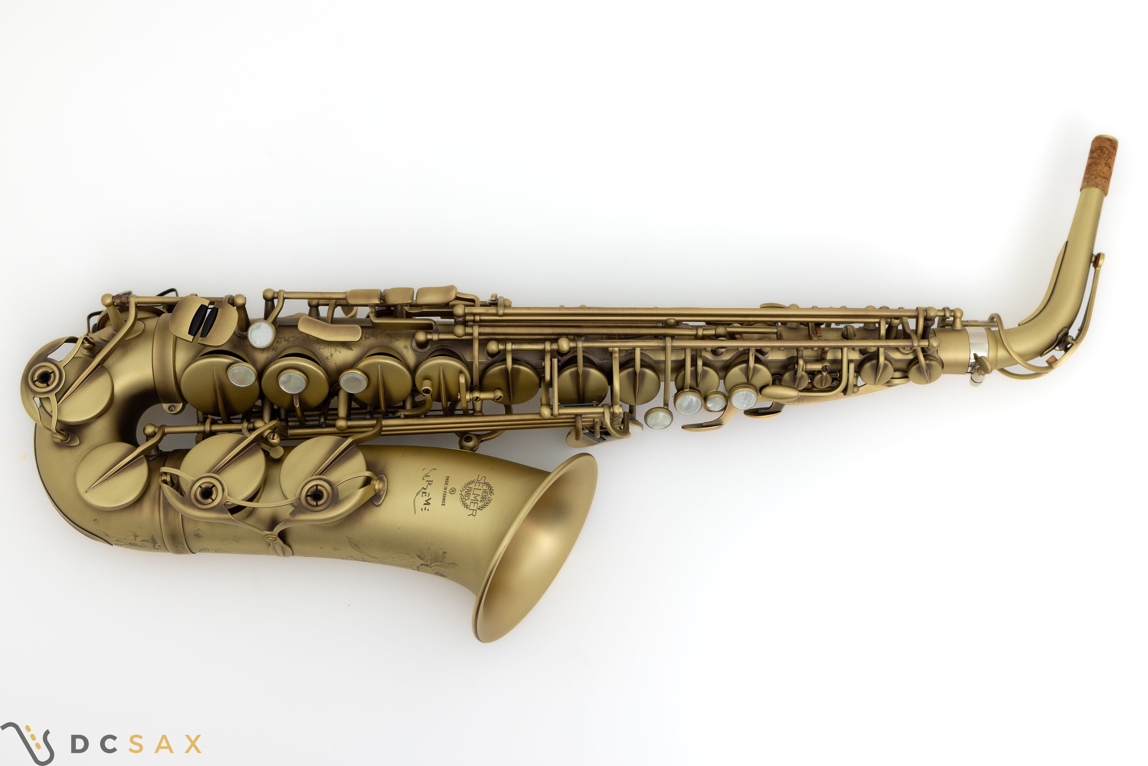 Mint Condition Selmer Supreme Alto Saxophone, Antique Lacquered Finish