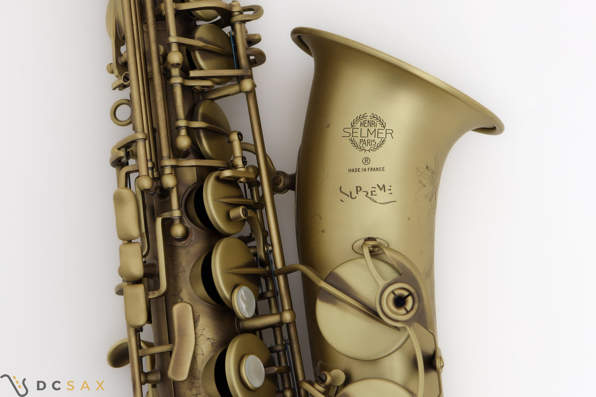 Selmer Supreme Alto Saxophone, Mint Condition, Antique Lacquer Finish, Video Demo