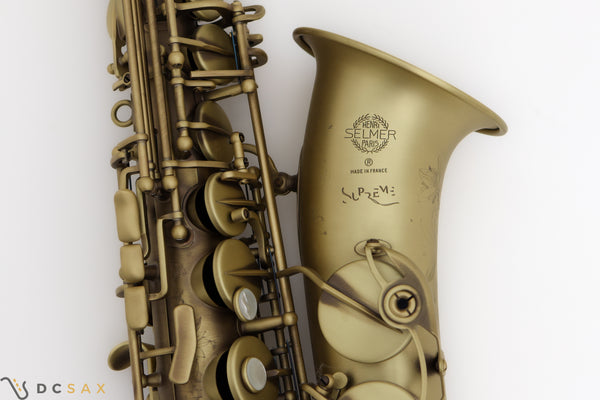 Selmer Supreme Alto Saxophone, Mint Condition, Antique Lacquer Finish