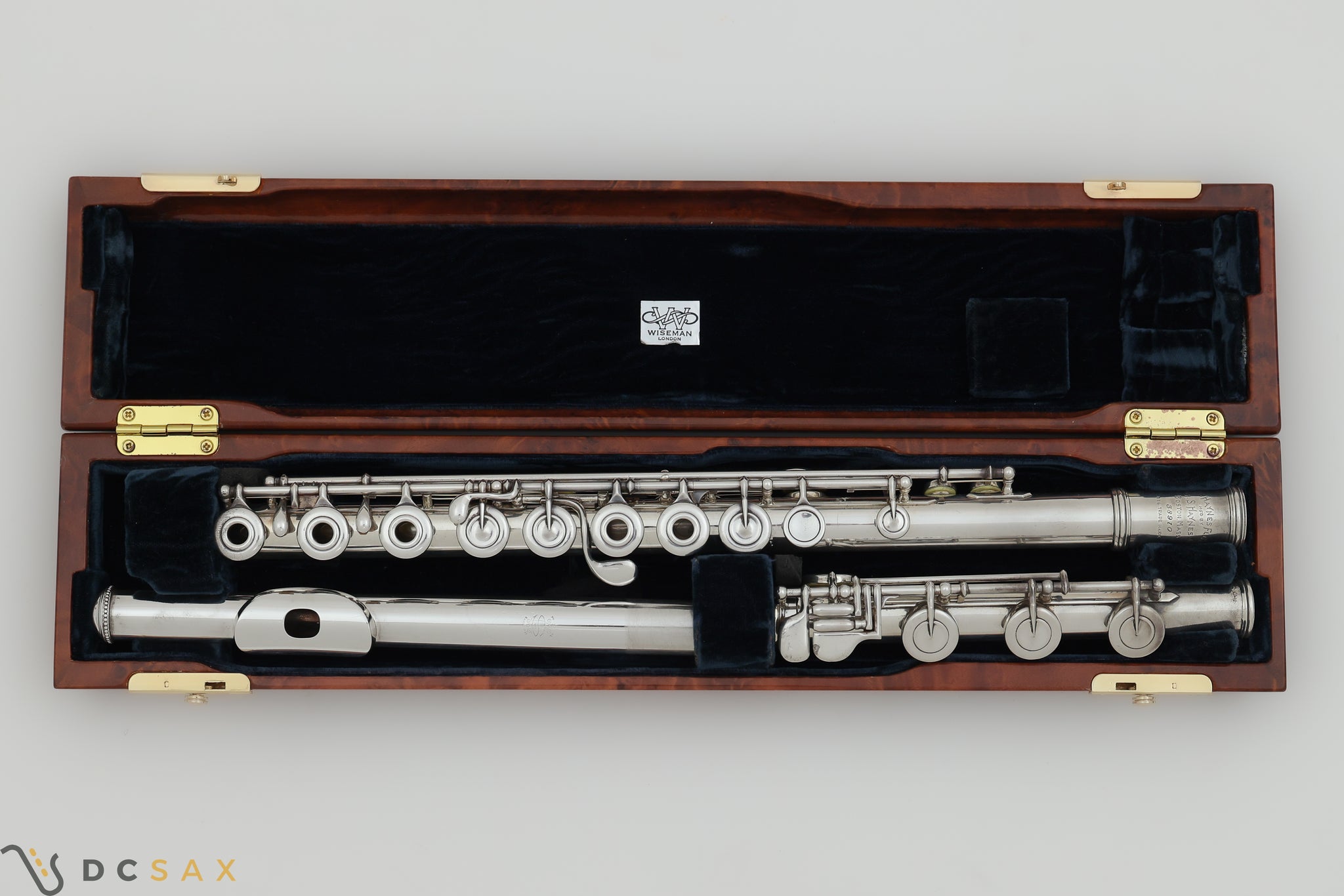 1971 Wm. S. Haynes Handmade Silver Flute, B Foot, Soldered Tone Holes, Wiseman Case