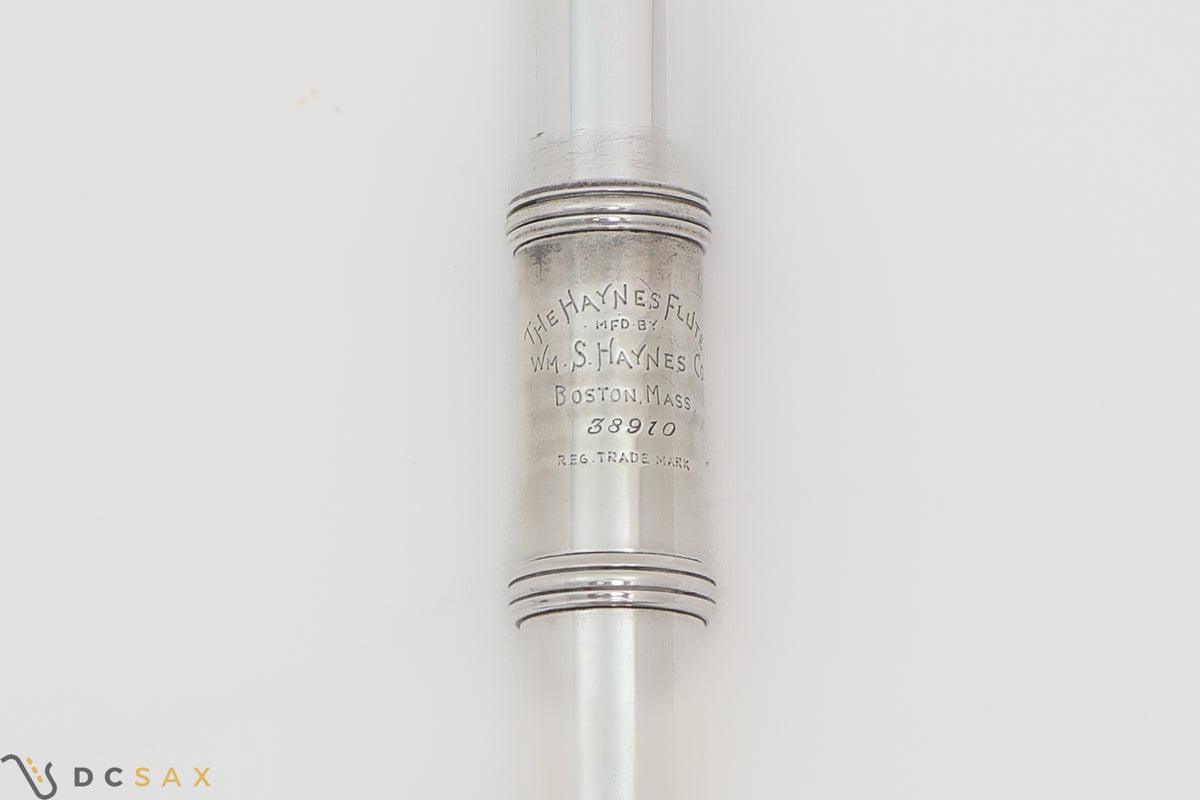 1971 Wm. S. Haynes Handmade Silver Flute, B Foot, Soldered Tone Holes, Wiseman Case