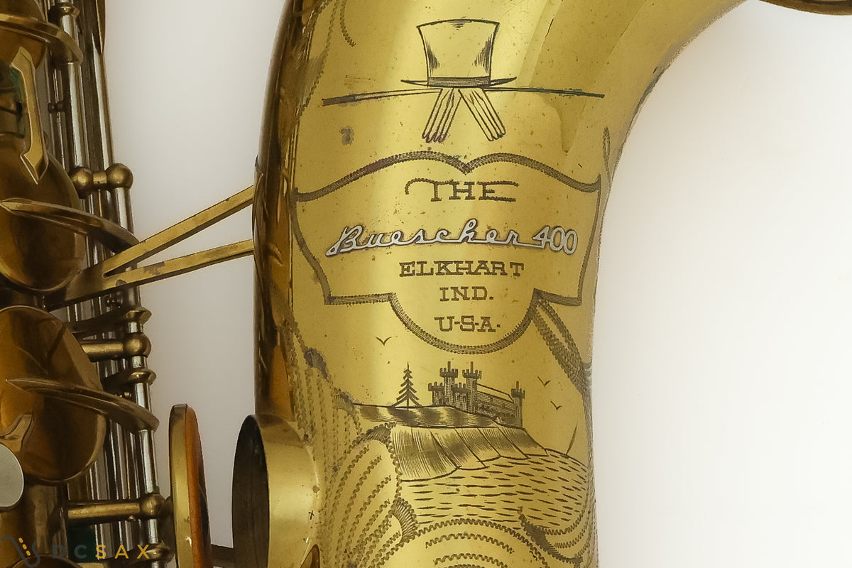 1949 Buescher Top Hat and Cane Tenor Saxophone, Original Lacquer, Video
