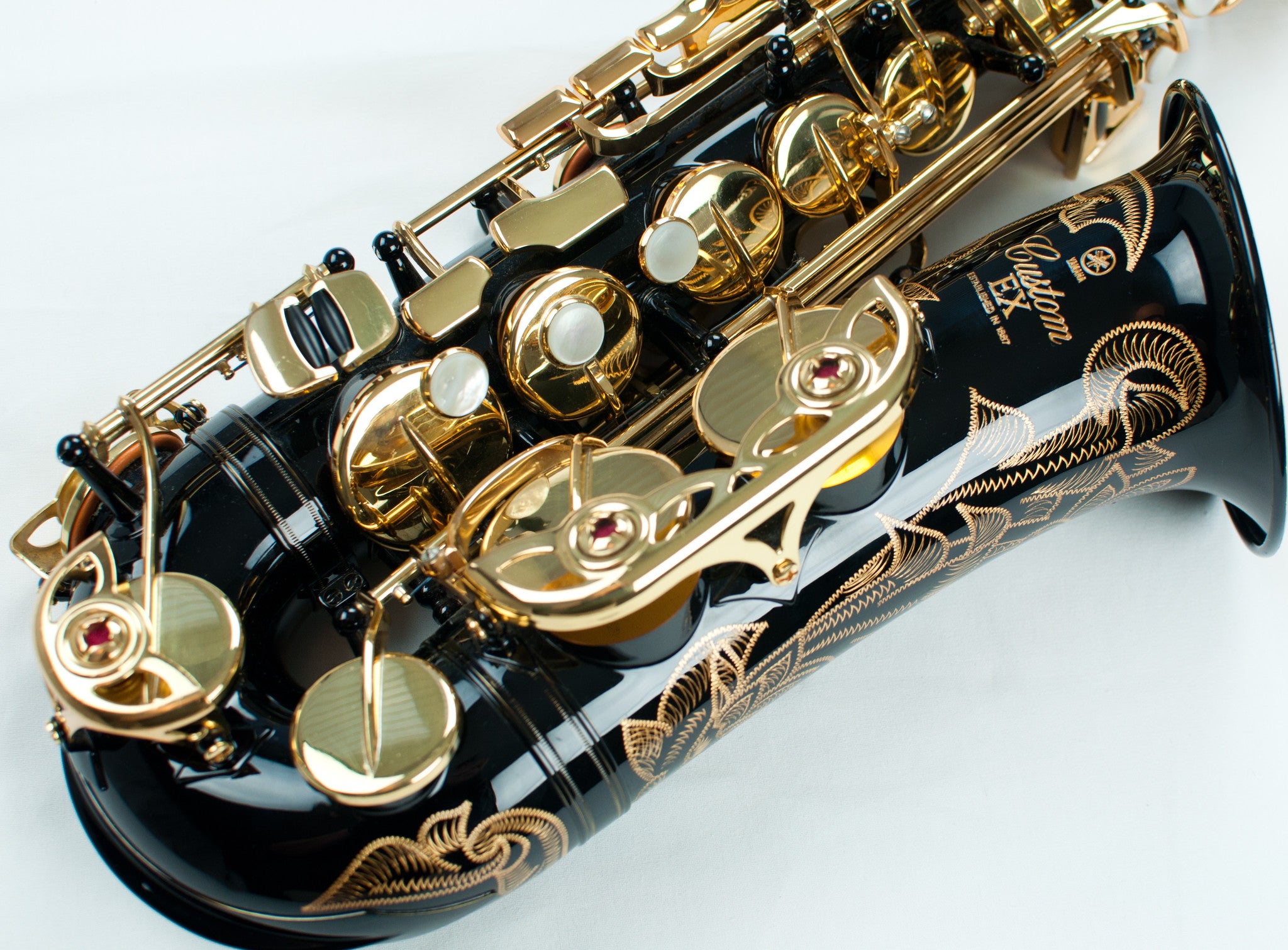 Sax Customs Yamaha Custom YAS-875EXB Alto Saxophone Black Lacquer Finish – DC Sax