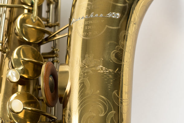 Buescher 400 Top Hat and Cane Tenor Saxophone, Near Mint, Original Lacquer