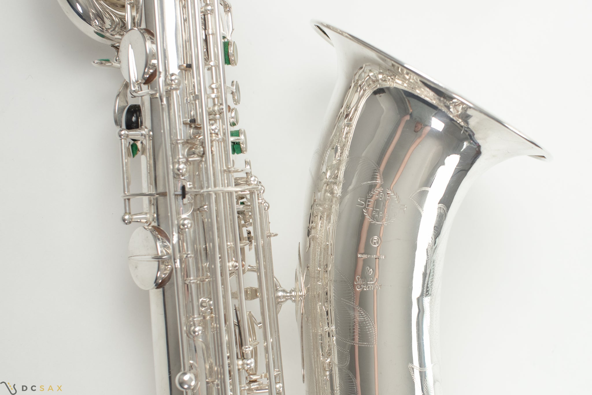 Selmer Super Action 80 Baritone Saxophone, Silver Plated