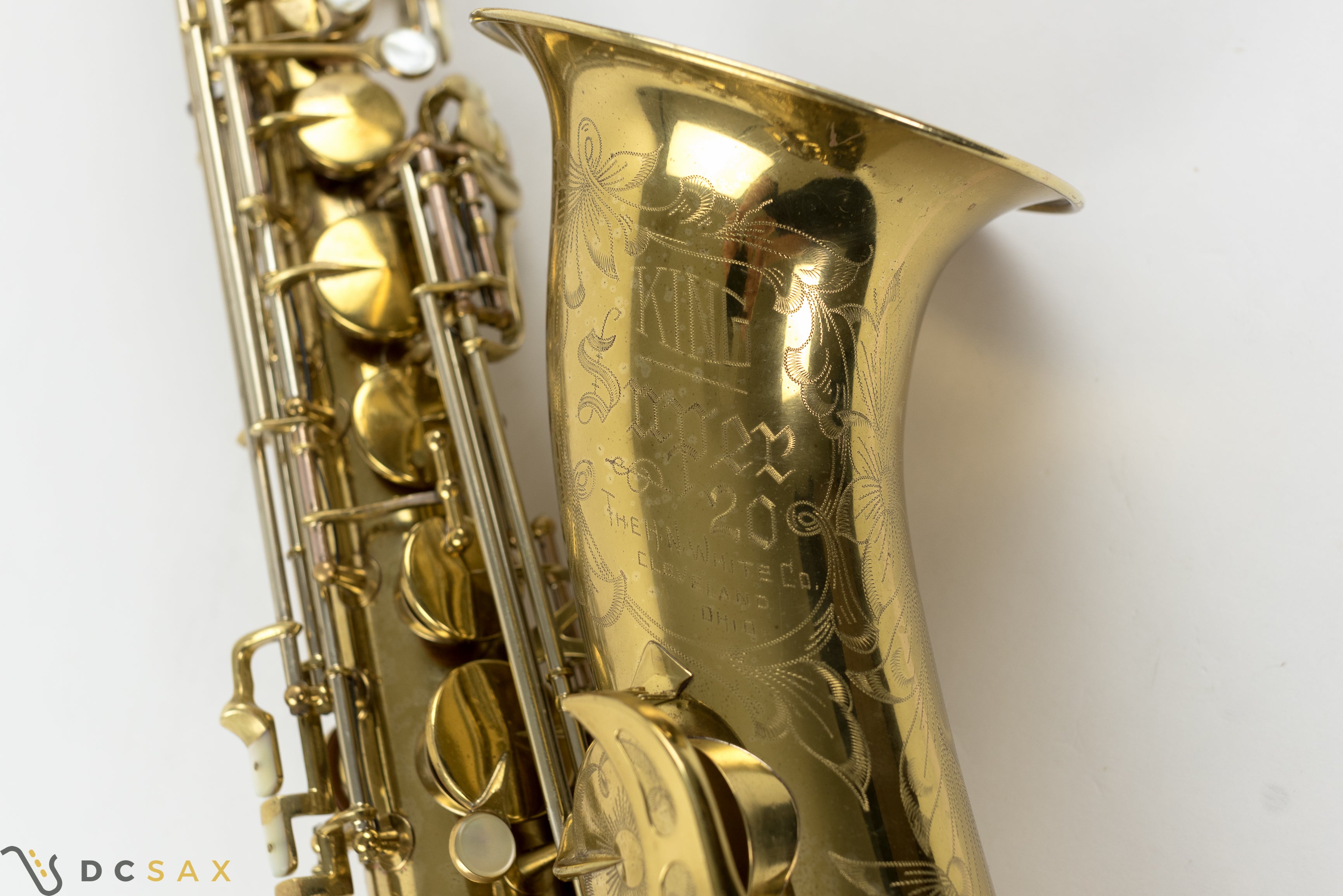 King Super 20 Tenor Saxophone, Full Pearls, Original Lacquer, Fresh Ov