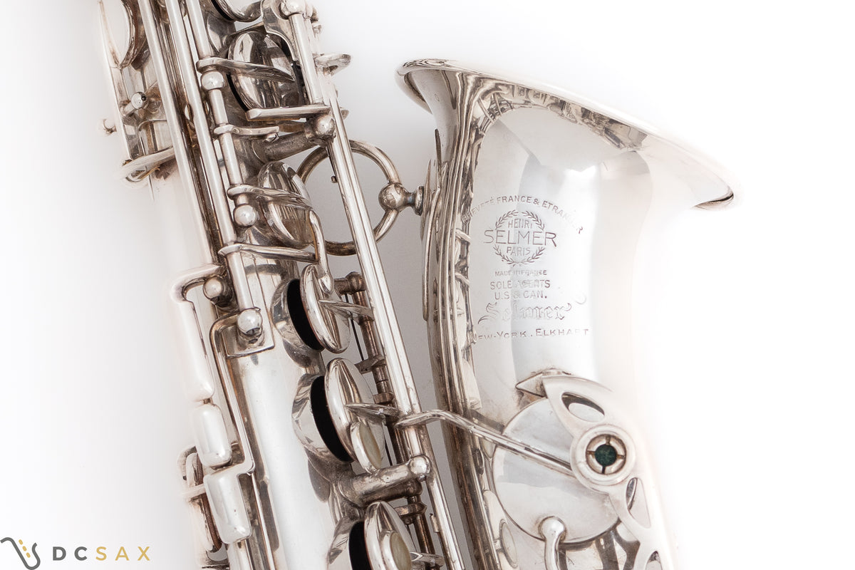 1940 29,xxx Selmer Balanced Action Alto Saxophone, Silver Plated, Video