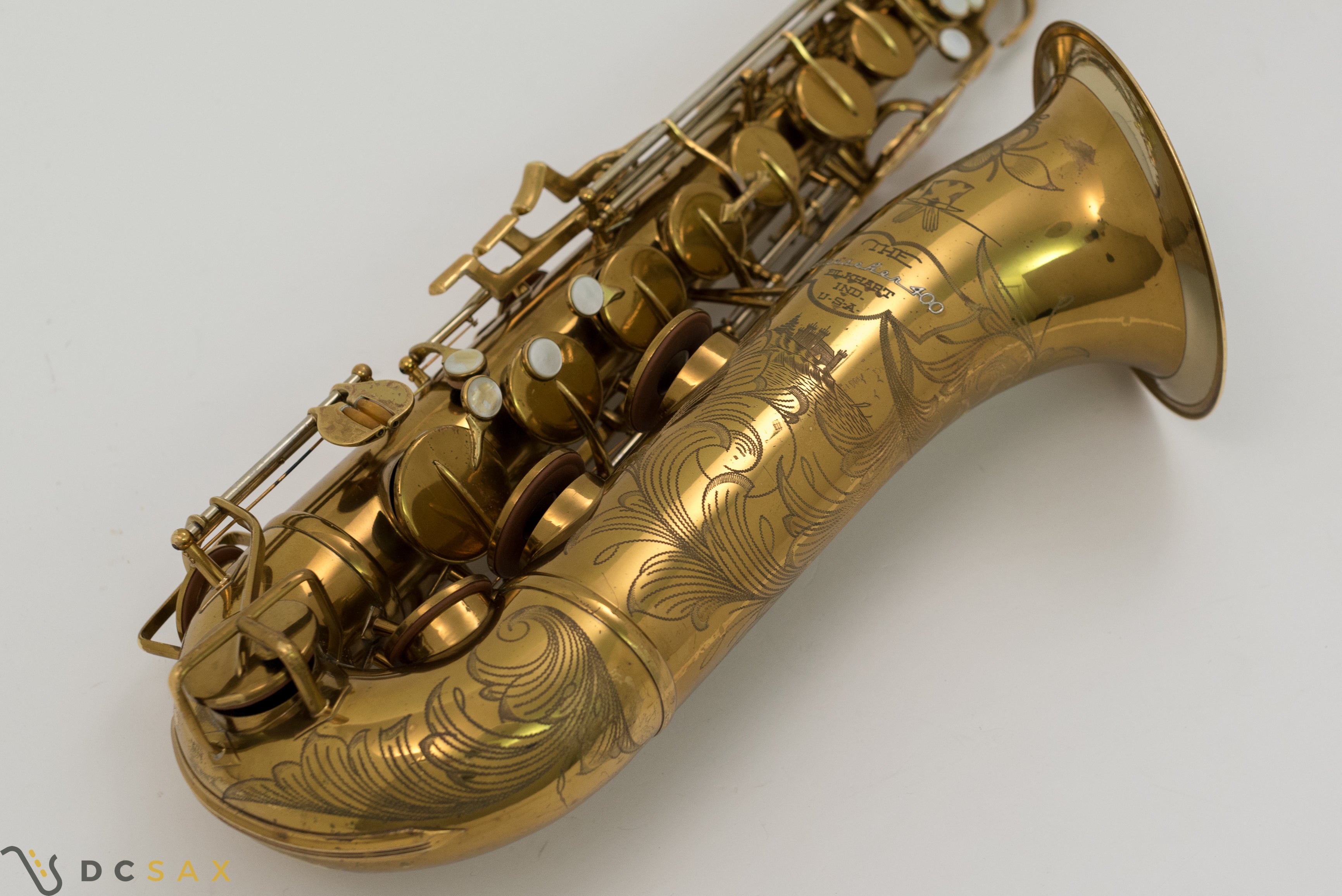 1945 Buescher 400 Top Hat and Cane Tenor Saxophone, Fresh Overhaul, Or