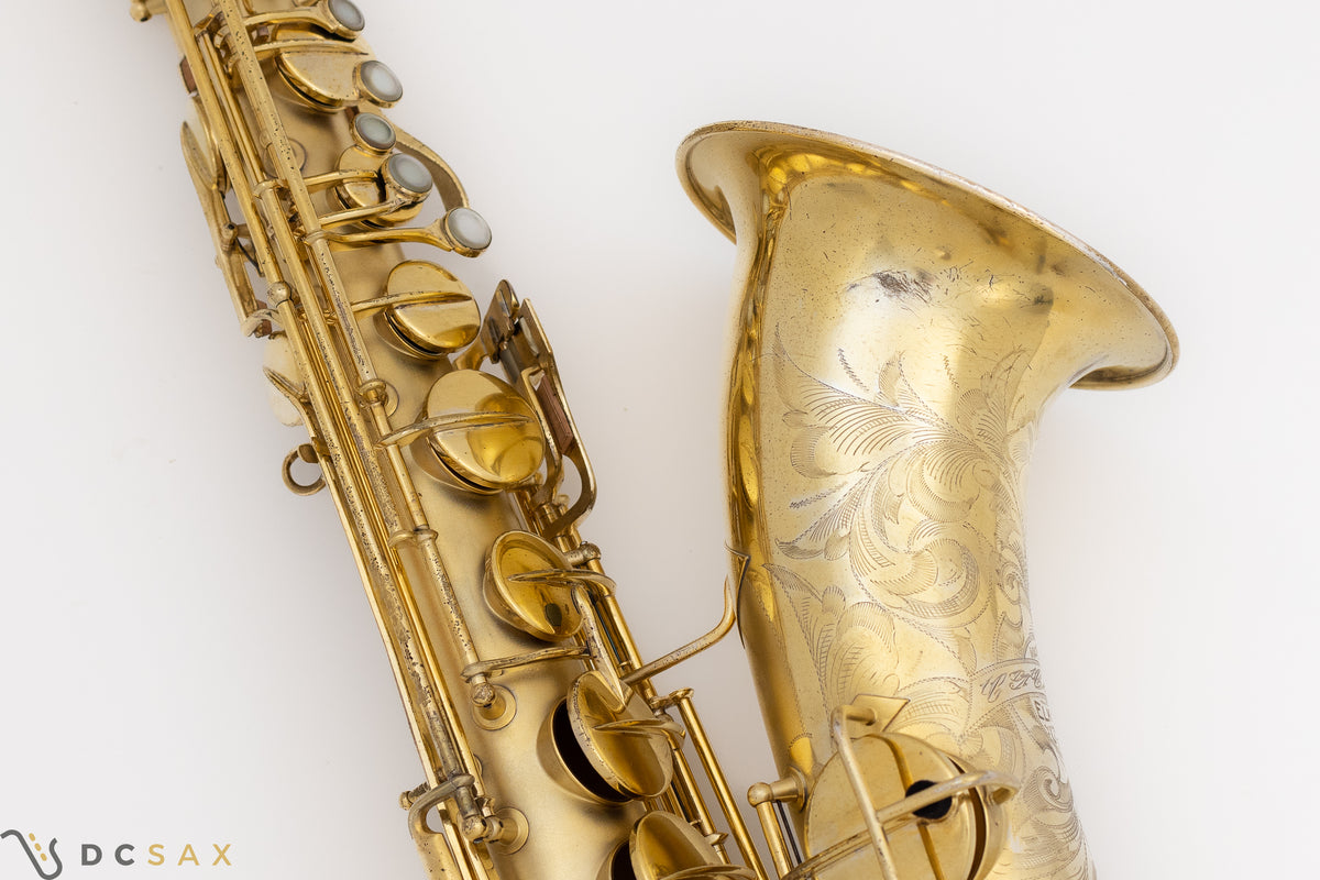 Gold Plated Conn New Wonder II 'Chu Berry' Tenor Saxophone, Overhaul, Video