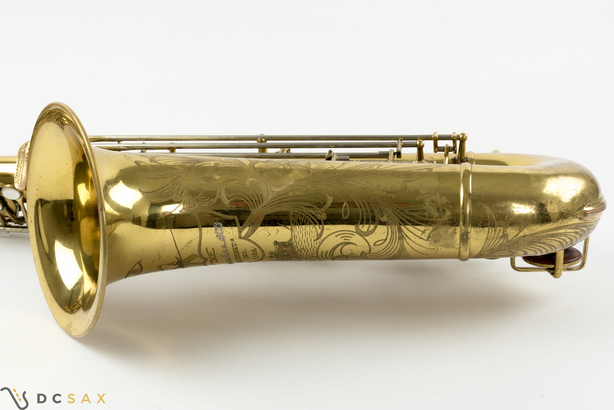 1948 Buescher 400 Top Hat and Cane Tenor Saxophone, 97% Original Lacquer
