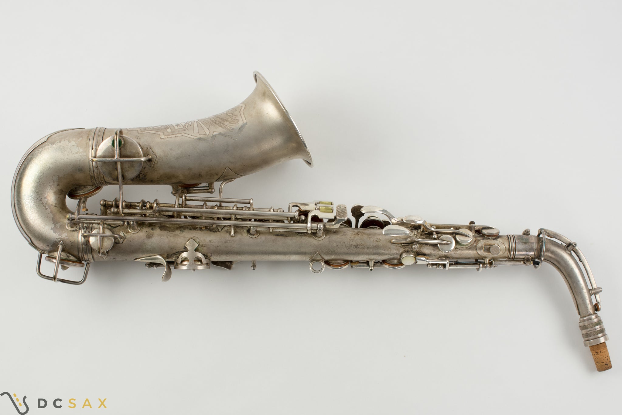 1931 244,xxx Conn 6M Transitional Alto Saxophone, Silver Plated, Gold Bell