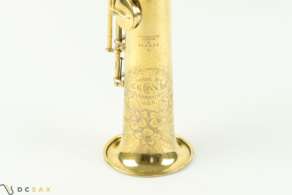 1923 Conn New Wonder Soprano Saxophone, Gold Plated, Fresh Overhaul