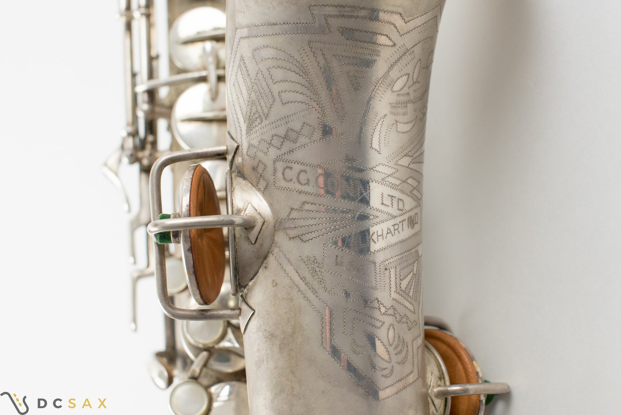 1931 244,xxx Conn 6M Transitional Alto Saxophone, Silver Plated, Gold Bell