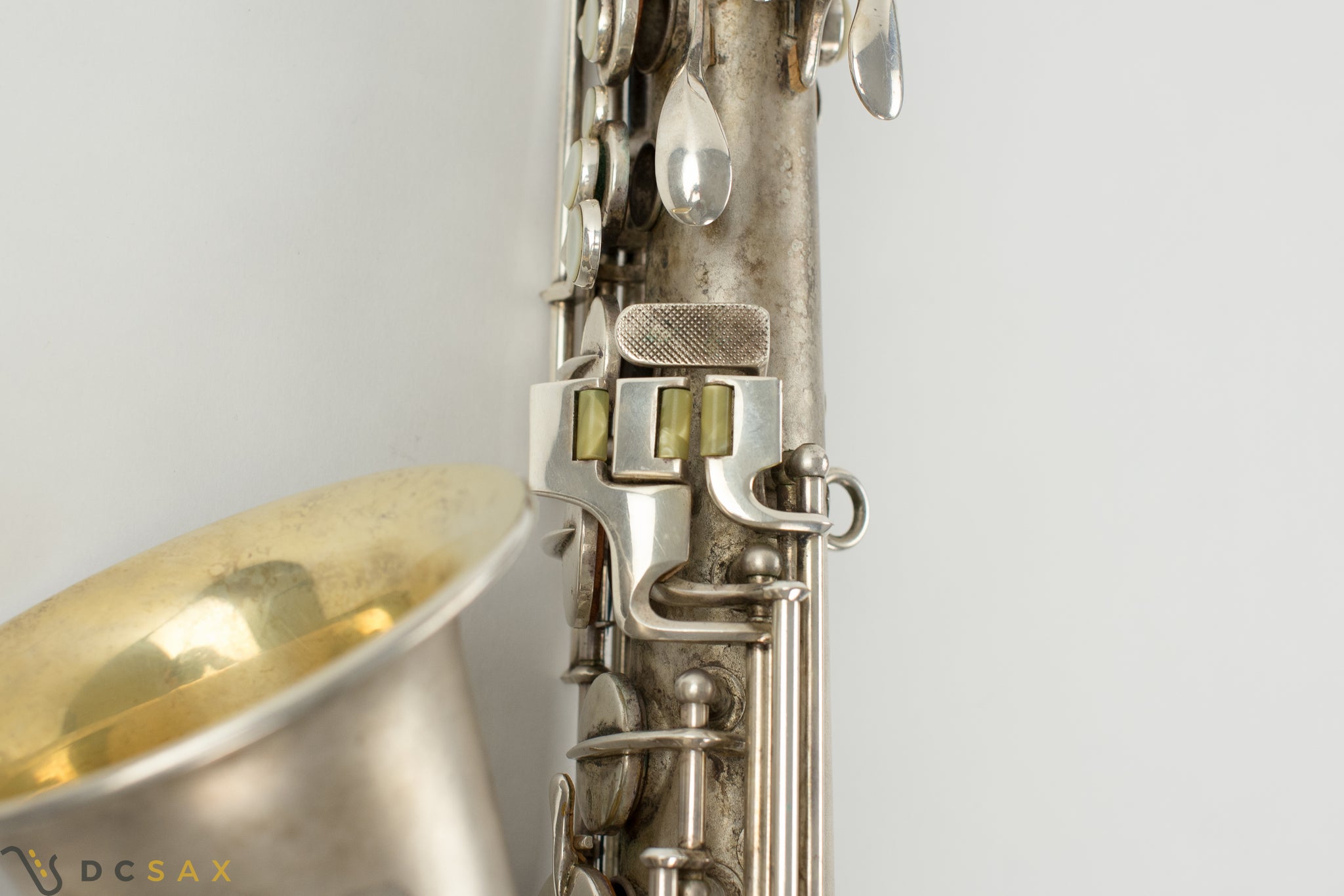 1931 244,xxx Conn 6M Transitional Alto Saxophone, Silver Plated, Gold Bell