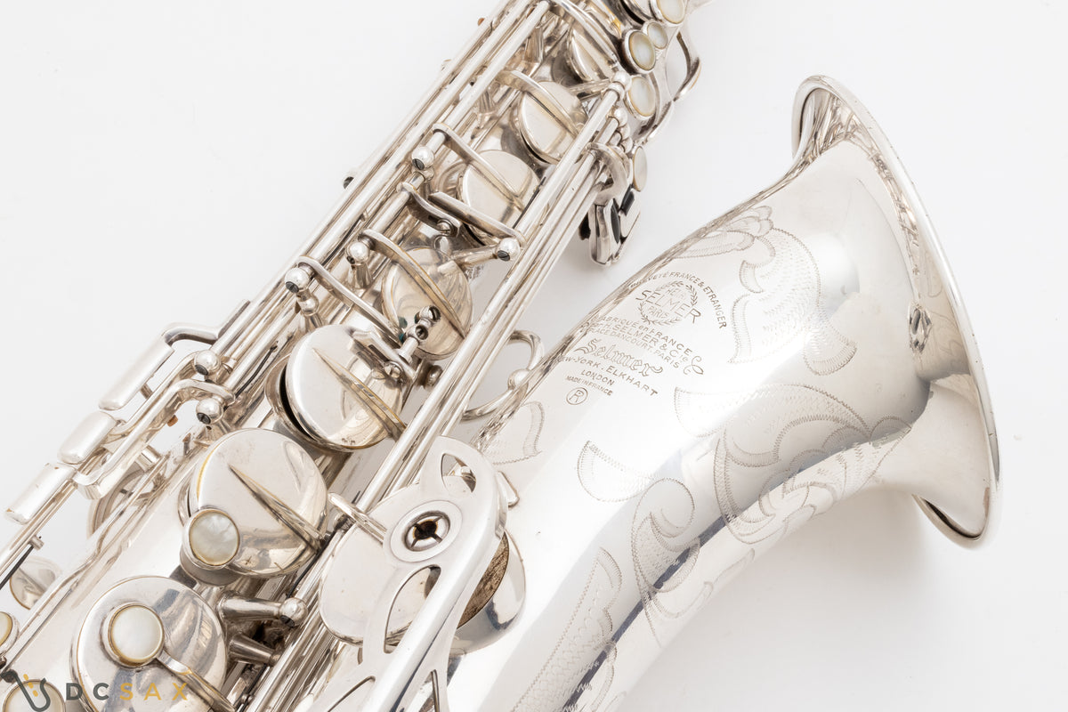 1956 67,xxx Selmer Mark VI Tenor Saxophone, 97% Original Silver Plating, Video